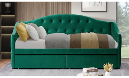 Pat cu spaţiu de depozitare, 90x200, GLOBAL355