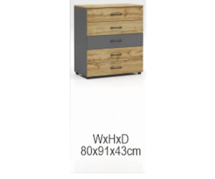 Comoda cu 5 sertare, GLOBAL3782
